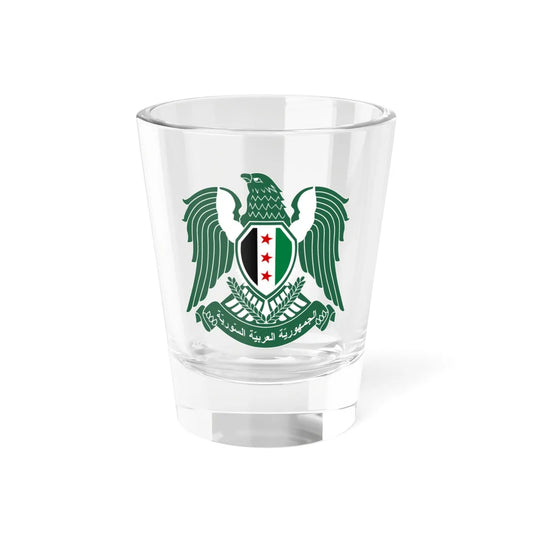Emblem of Syria 2025present variation MOED secondary (Syria) (Coat of Arms) Shot Glass 1.5oz 1.5oz - Go Mug Yourself