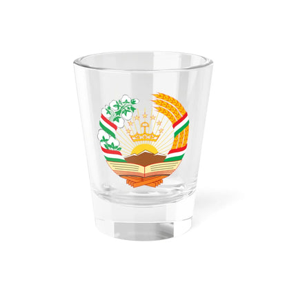 Emblem of Tajikistan (Tajikistan) (Coat of Arms) Shot Glass 1.5oz 1.5oz - Go Mug Yourself