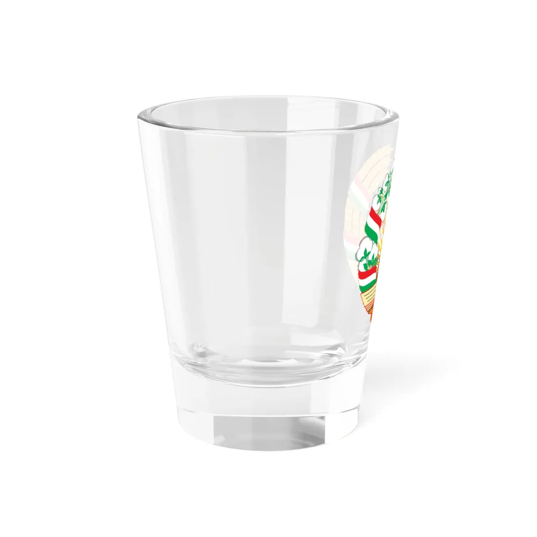 Emblem of Tajikistan (Tajikistan) (Coat of Arms) Shot Glass 1.5oz - Go Mug Yourself