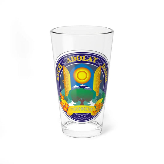 Emblem of Tashkent (Uzbekistan) (Coat of Arms) Pint Glass 16oz 16oz - Go Mug Yourself