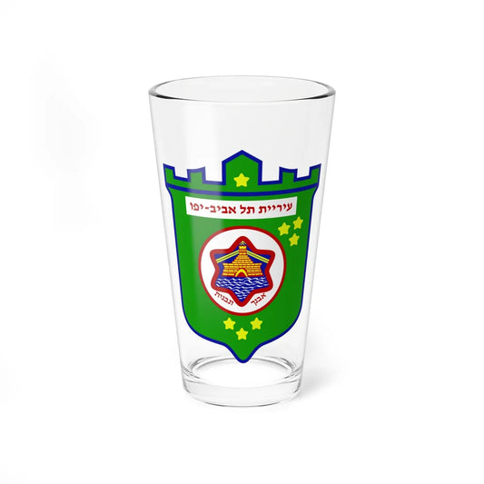 Emblem of Tel Aviv (Israel) (Coat of Arms) Pint Glass 16oz 16oz - Go Mug Yourself