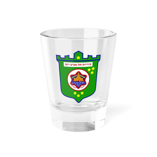 Emblem of Tel Aviv (Israel) (Coat of Arms) Shot Glass 1.5oz 1.5oz - Go Mug Yourself
