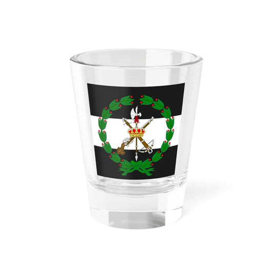 Emblem of the 3rd Spanish Legion Tercio Don Juan de Austria (Spain) (Coat of Arms) Shot Glass 1.5oz 1.5oz - Go Mug Yourself