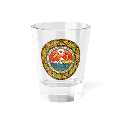 Emblem of the Abkhaz ASSR 1978-1992 (Georgia) (Coat of Arms) Shot Glass 1.5oz 1.5oz - Go Mug Yourself