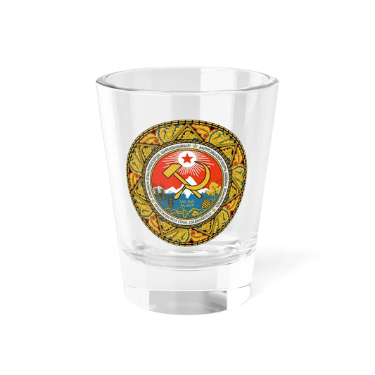 Emblem of the Abkhaz ASSR 1978-1992 (Georgia) (Coat of Arms) Shot Glass 1.5oz 1.5oz - Go Mug Yourself