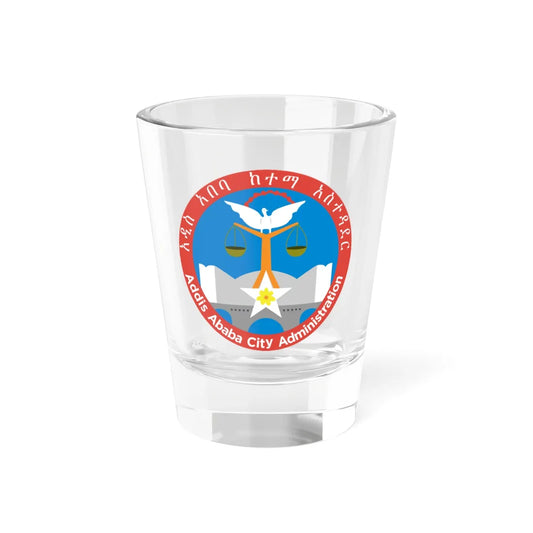 Emblem of the Addis Ababa City Administration (Ethiopia) (Coat of Arms) Shot Glass 1.5oz 1.5oz - Go Mug Yourself