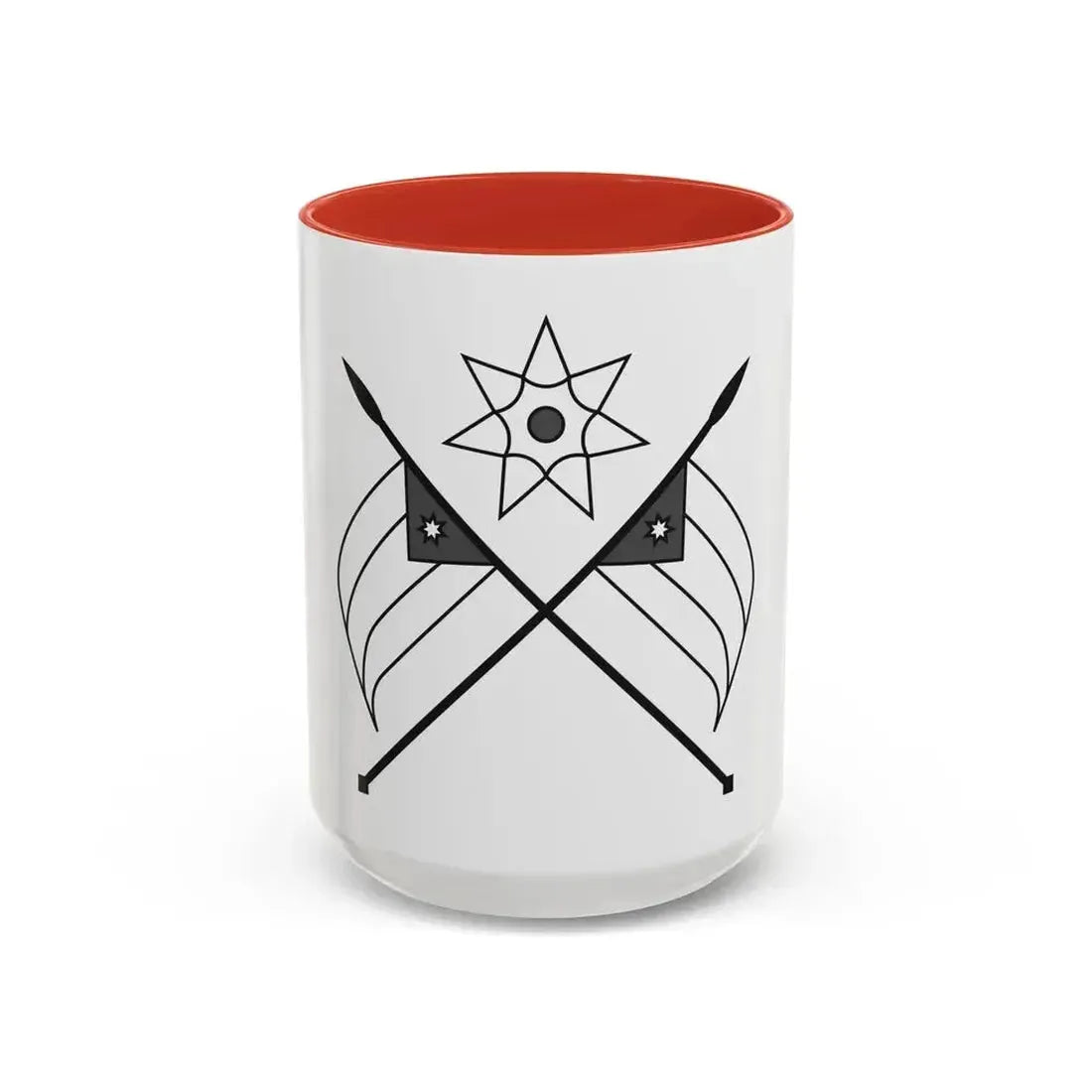 Emblem of the Arab Kingdom of Syria (1920) - Accent Coffee Mug 15oz Red - Go Mug Yourself