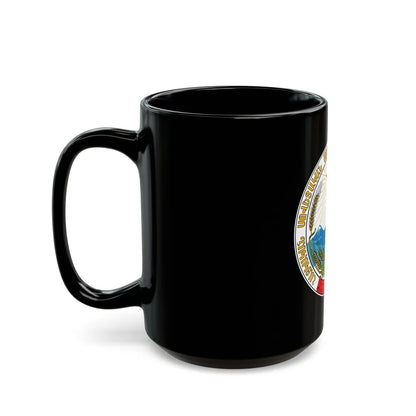 Emblem of the Armenian SSR - Black Coffee Mug-Go Mug Yourself