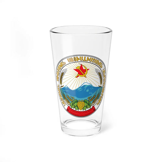 Emblem of the Armenian SSR - Pint Glass 16oz-16oz-Go Mug Yourself