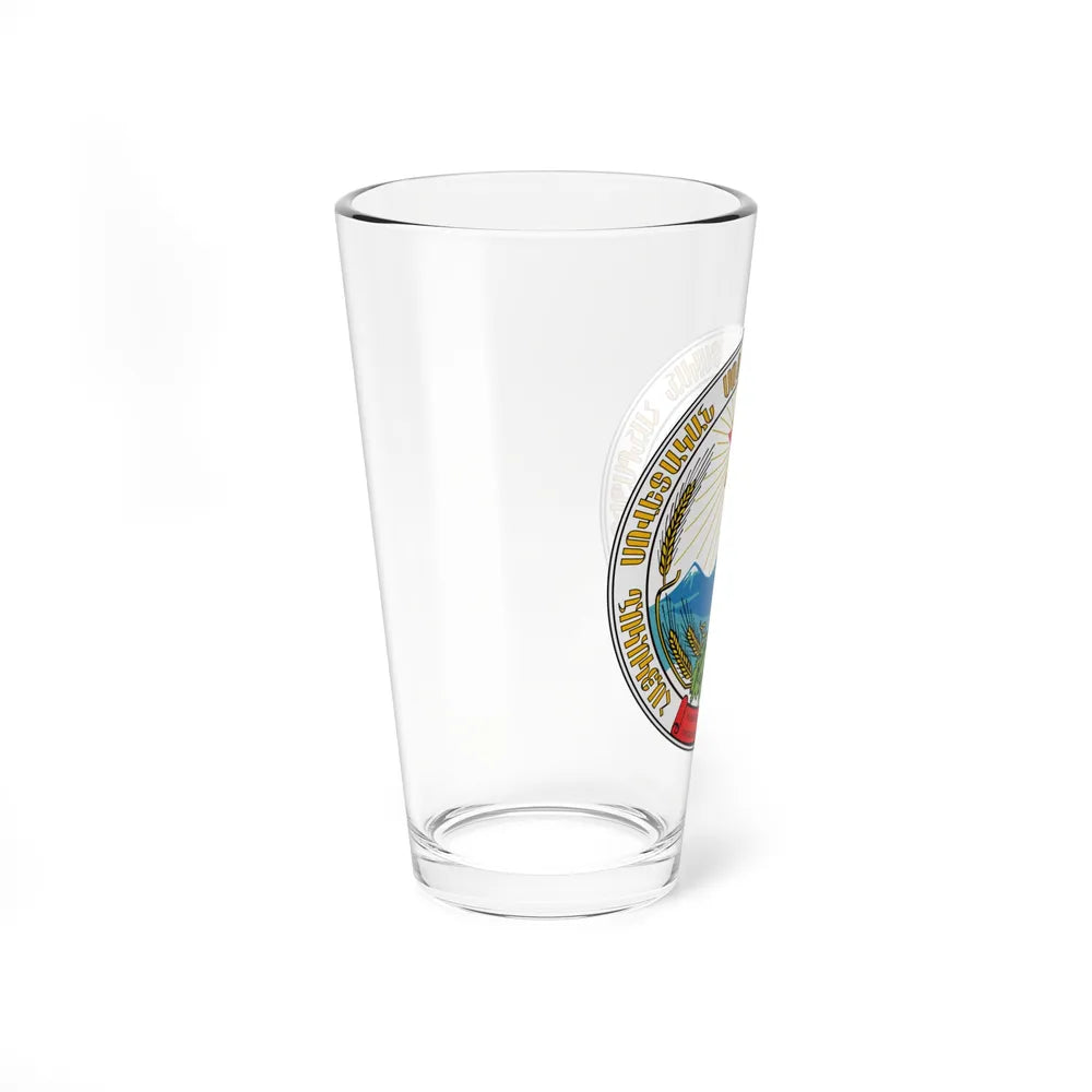 Emblem of the Armenian SSR - Pint Glass 16oz-Go Mug Yourself