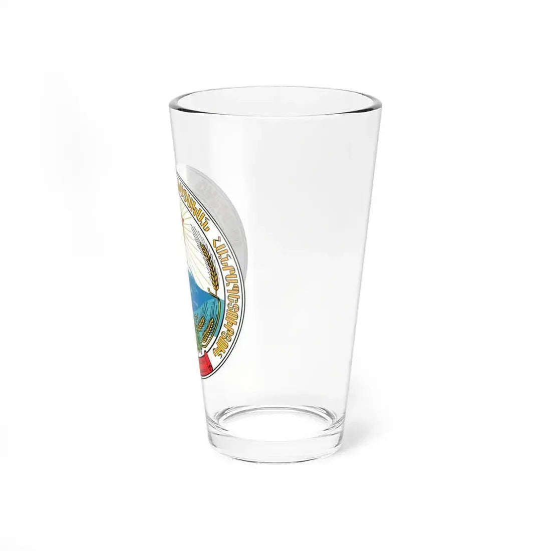 Emblem of the Armenian SSR - Pint Glass 16oz - Go Mug Yourself