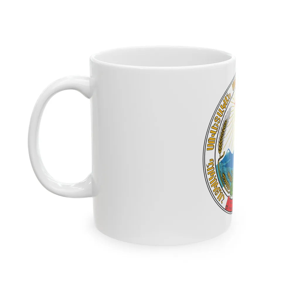 Emblem of the Armenian SSR - White Coffee Mug-Go Mug Yourself