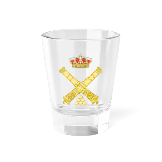 Emblem of the Artillery Forces of the Spanish Army (Spain) (Coat of Arms) Shot Glass 1.5oz 1.5oz - Go Mug Yourself