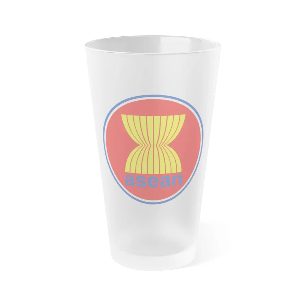 Emblem of the Association of Southeast Asian Nations ASEAN - Frosted Pint Glass 16oz-16oz-Frosted-Go Mug Yourself