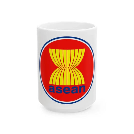 Emblem of the Association of Southeast Asian Nations ASEAN - White Coffee Mug 15oz - Go Mug Yourself