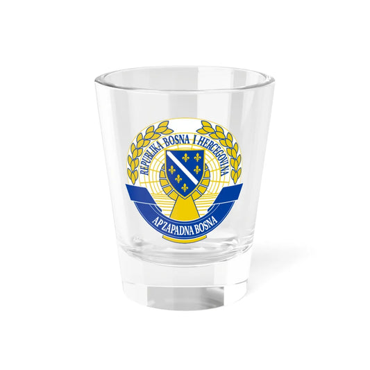 Emblem of the Autonomous Province of Western Bosnia (Bosnia and Herzegovina) (Coat of Arms) Shot Glass 1.5oz 1.5oz - Go Mug Yourself