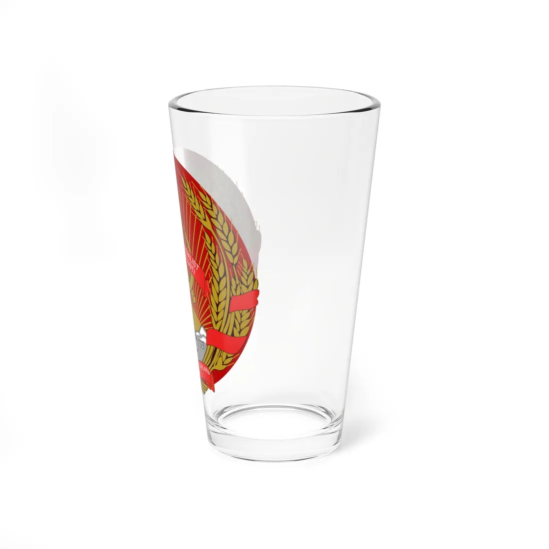 Emblem of the Azerbaijan SSR 1931-1937 v2 (Azerbaijan) (Coat of Arms) Pint Glass 16oz - Go Mug Yourself