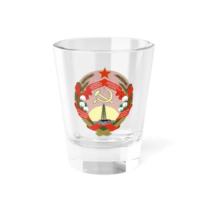 Emblem of the Azerbaijan SSR 1937-1940 (Azerbaijan) (Coat of Arms) Shot Glass 1.5oz 1.5oz - Go Mug Yourself
