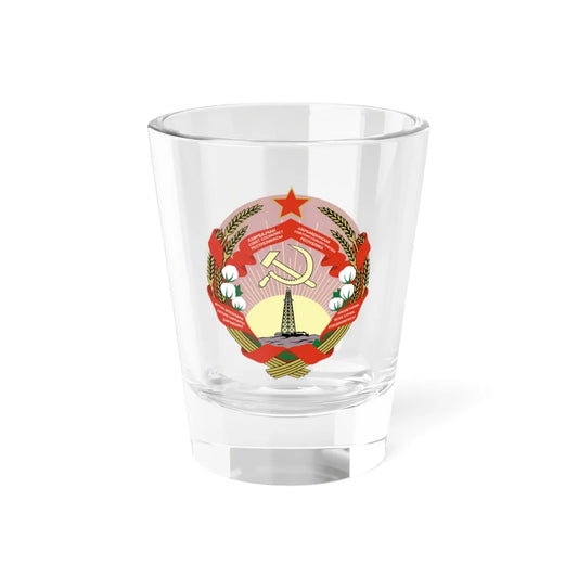 Emblem of the Azerbaijan SSR 1940-1978 (Azerbaijan) (Coat of Arms) Shot Glass 1.5oz 1.5oz - Go Mug Yourself