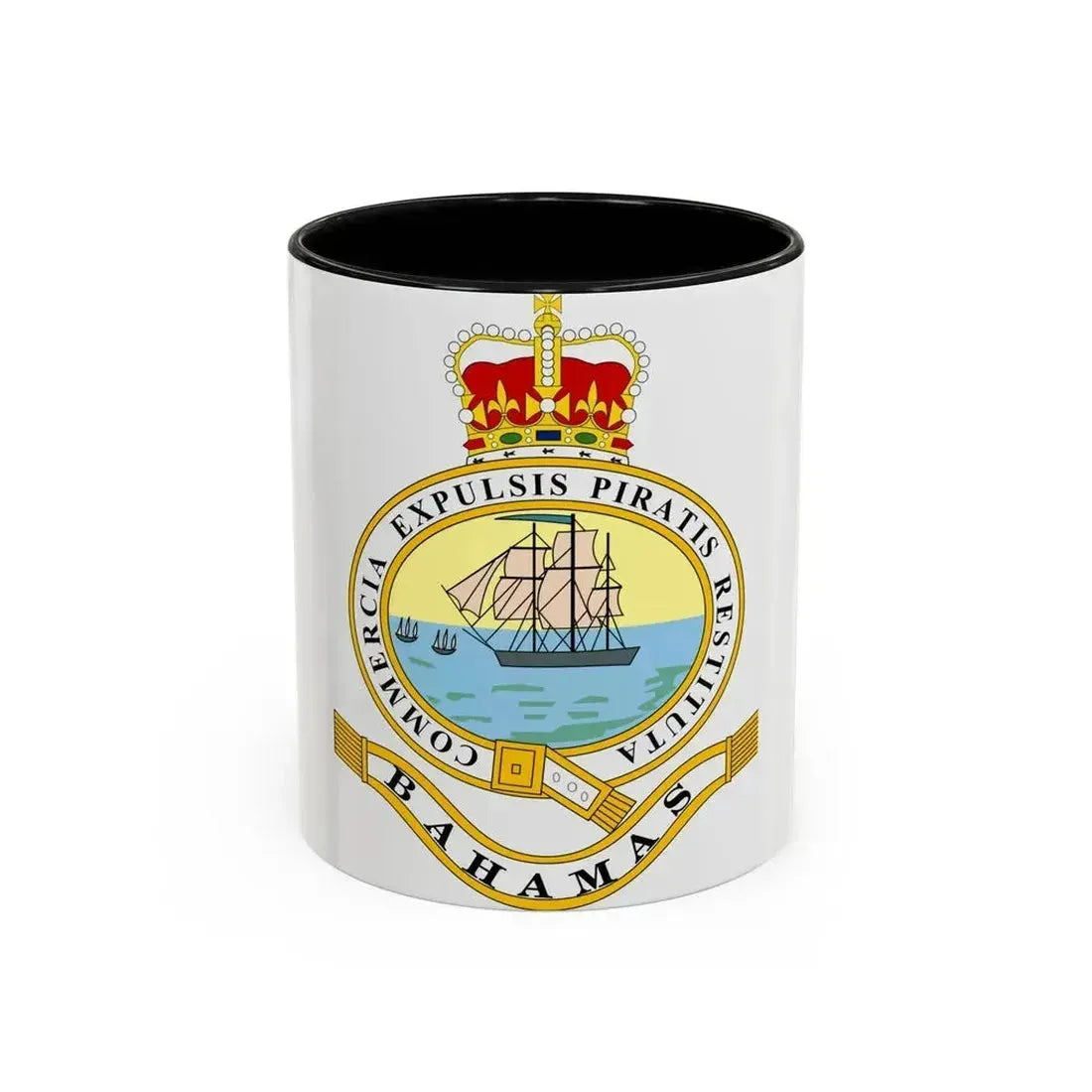 Emblem of the Bahamas (1869-1904; 1953-1964) - Accent Coffee Mug 11oz Black - Go Mug Yourself