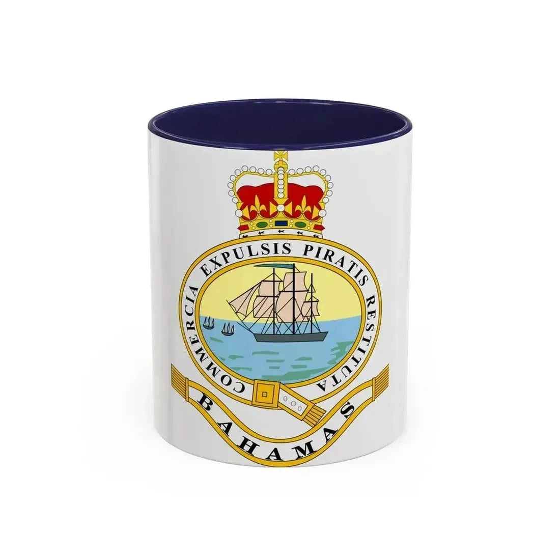 Emblem of the Bahamas (1869-1904; 1953-1964) - Accent Coffee Mug 11oz Navy - Go Mug Yourself