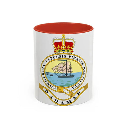Emblem of the Bahamas (1869-1904; 1953-1964) - Accent Coffee Mug 11oz Red - Go Mug Yourself