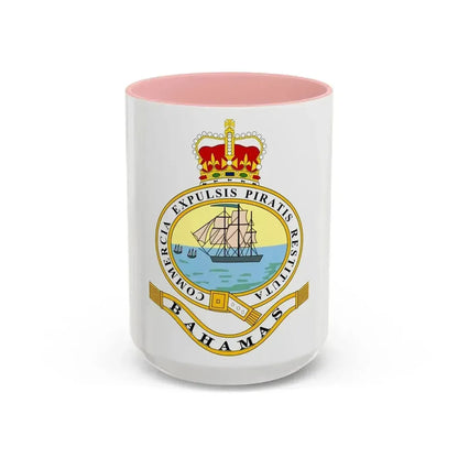 Emblem of the Bahamas (1869-1904; 1953-1964) - Accent Coffee Mug 15oz Pink - Go Mug Yourself