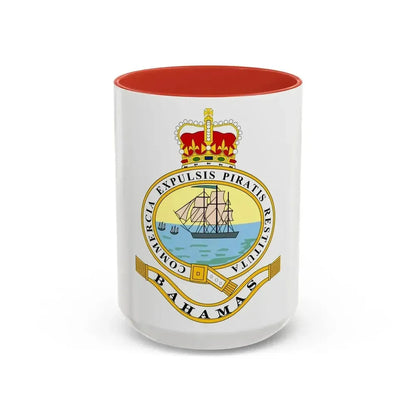 Emblem of the Bahamas (1869-1904; 1953-1964) - Accent Coffee Mug 15oz Red - Go Mug Yourself