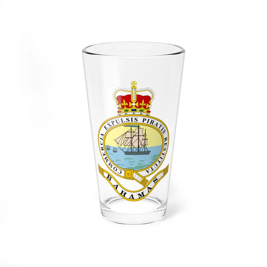Emblem of the Bahamas 1869-1904 1953-1964 (Bahamas) (Coat of Arms) Pint Glass 16oz 16oz - Go Mug Yourself