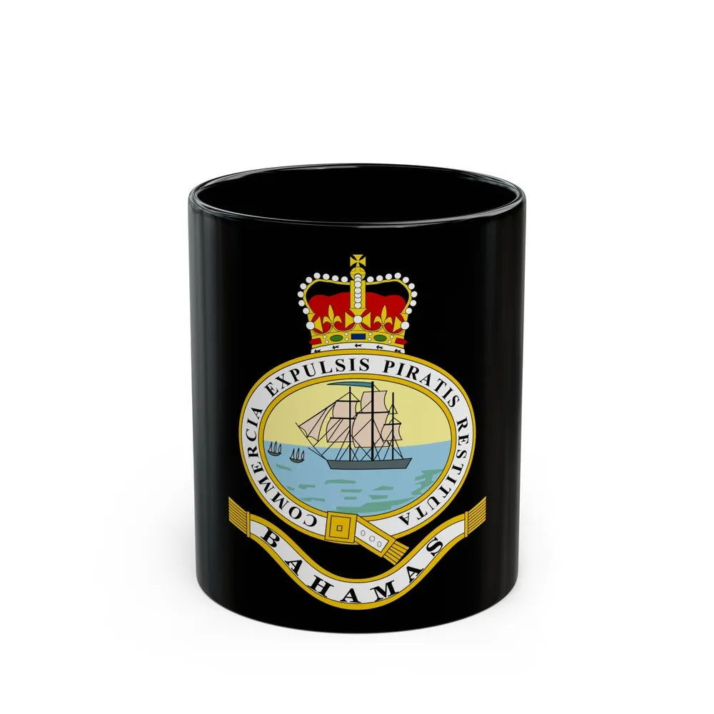 Emblem of the Bahamas (1869-1904; 1953-1964) - Black Coffee Mug-11oz-Go Mug Yourself