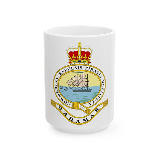 Emblem of the Bahamas (1869-1904; 1953-1964) - White Coffee Mug-15oz-Go Mug Yourself