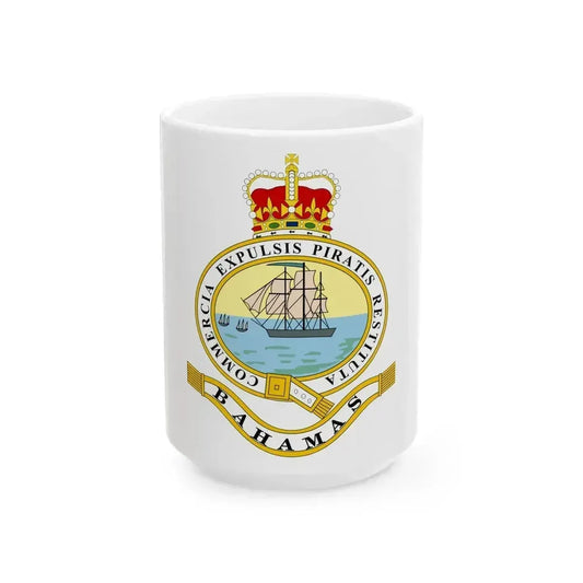 Emblem of the Bahamas (1869-1904; 1953-1964) - White Coffee Mug 15oz - Go Mug Yourself