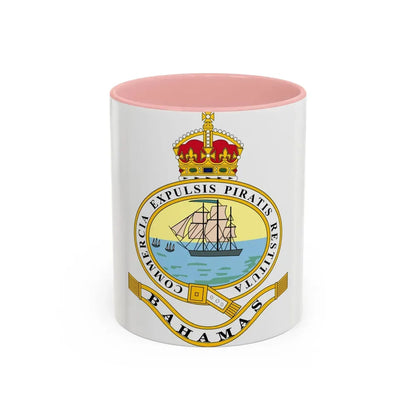 Emblem of the Bahamas (1904-1953) - Accent Coffee Mug 11oz Pink - Go Mug Yourself