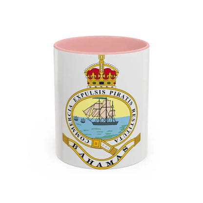 Emblem of the Bahamas (1904-1953) - Accent Coffee Mug 11oz Pink - Go Mug Yourself
