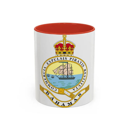 Emblem of the Bahamas (1904-1953) - Accent Coffee Mug 11oz Red - Go Mug Yourself