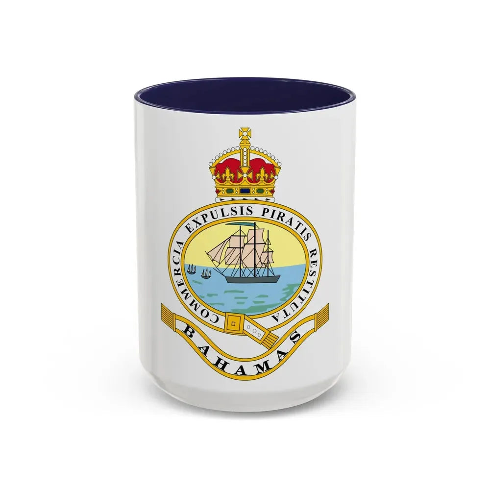 Emblem of the Bahamas (1904-1953) - Accent Coffee Mug 15oz Navy - Go Mug Yourself