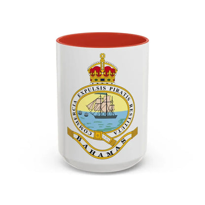 Emblem of the Bahamas (1904-1953) - Accent Coffee Mug 15oz Red - Go Mug Yourself