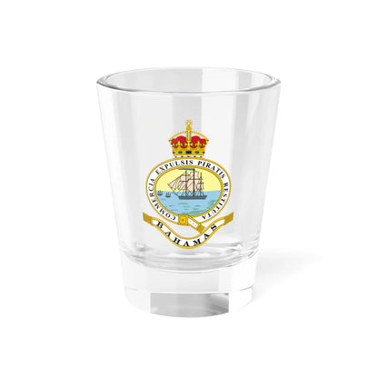 Emblem of the Bahamas 1904-1953 (Bahamas) (Coat of Arms) Shot Glass 1.5oz 1.5oz - Go Mug Yourself
