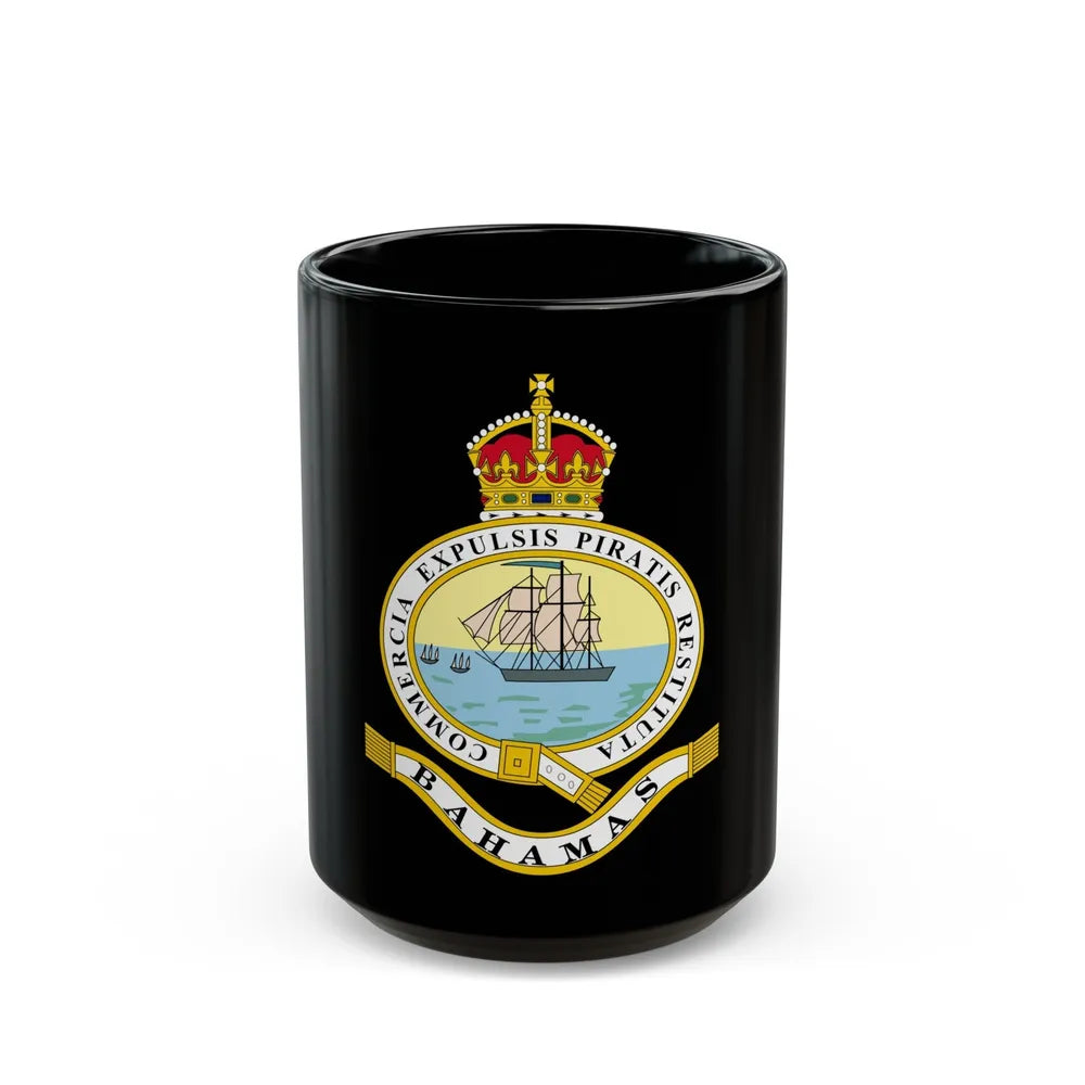 Emblem of the Bahamas (1904-1953) - Black Coffee Mug-15oz-Go Mug Yourself