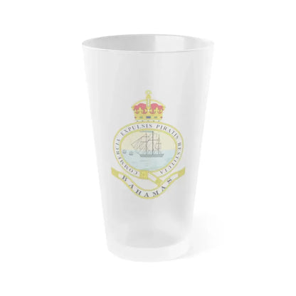 Emblem of the Bahamas (1904-1953) - Frosted Pint Glass 16oz 16oz Frosted - Go Mug Yourself