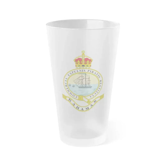 Emblem of the Bahamas (1904-1953) - Frosted Pint Glass 16oz 16oz Frosted - Go Mug Yourself