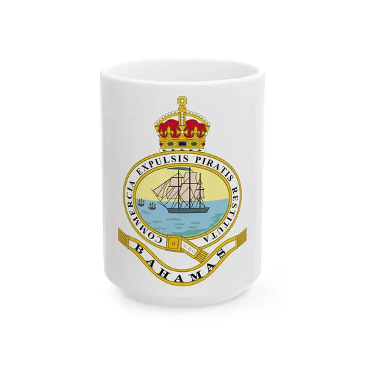 Emblem of the Bahamas (1904-1953) - White Coffee Mug 15oz - Go Mug Yourself