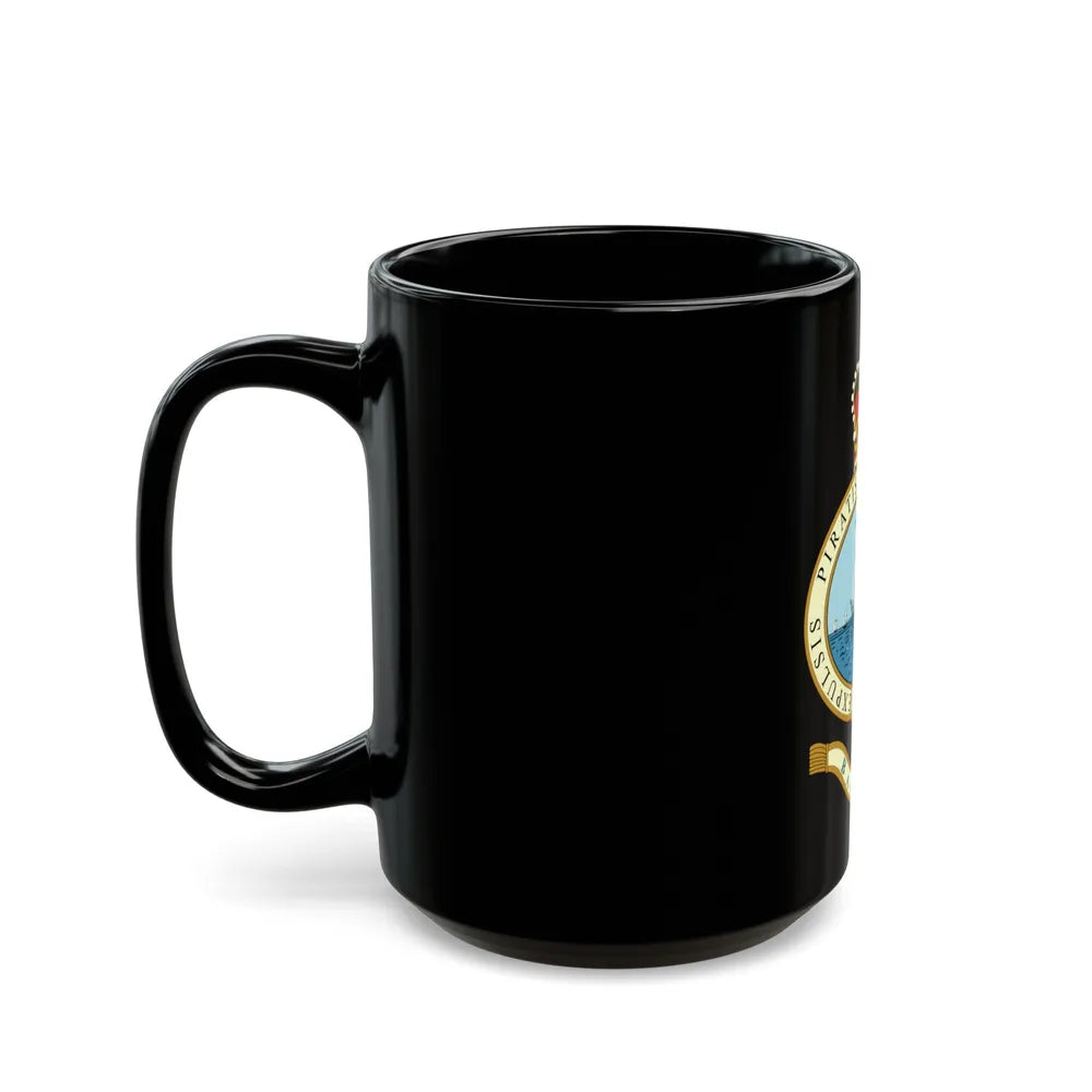 Emblem of the Bahamas (1964-1973) - Black Coffee Mug-Go Mug Yourself