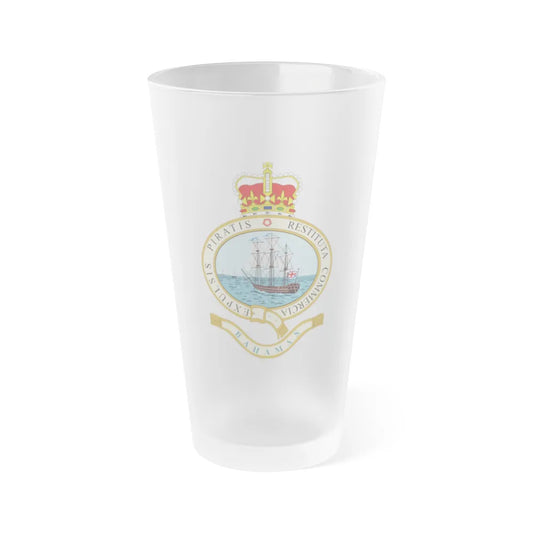 Emblem of the Bahamas (1964-1973) - Frosted Pint Glass 16oz-16oz-Frosted-Go Mug Yourself