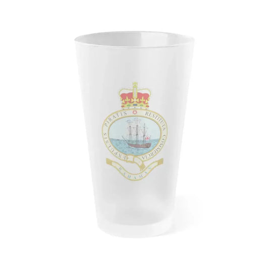 Emblem of the Bahamas (1964-1973) - Frosted Pint Glass 16oz 16oz Frosted - Go Mug Yourself
