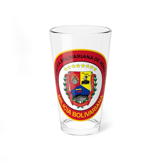Emblem of the Bolivarian Militia of Venezuela (Venezuela) (Coat of Arms) Pint Glass 16oz 16oz - Go Mug Yourself