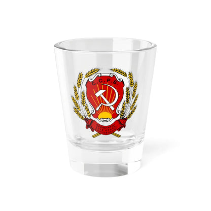 Emblem of the Byelorussian SSR 1919-1927 (Russia) (Coat of Arms) Shot Glass 1.5oz 1.5oz - Go Mug Yourself