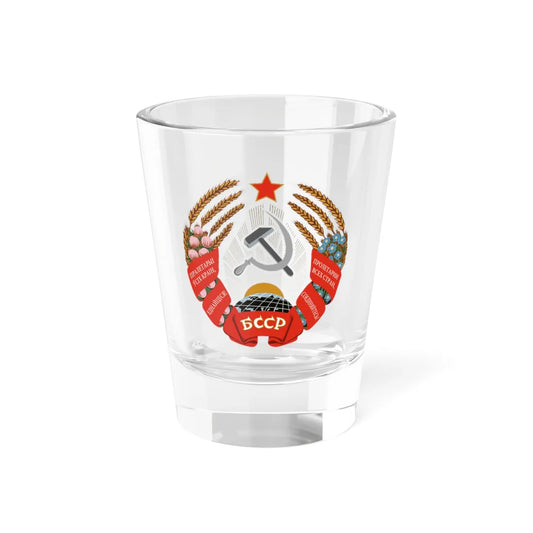 Emblem of the Byelorussian SSR 1949-1958 (Russia) (Coat of Arms) Shot Glass 1.5oz 1.5oz - Go Mug Yourself