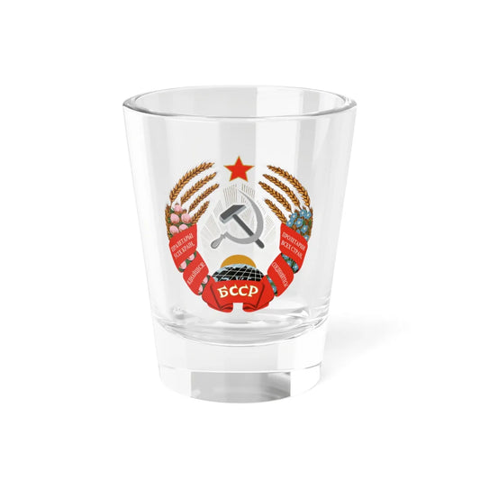 Emblem of the Byelorussian SSR 1958-1981 (Russia) (Coat of Arms) Shot Glass 1.5oz 1.5oz - Go Mug Yourself