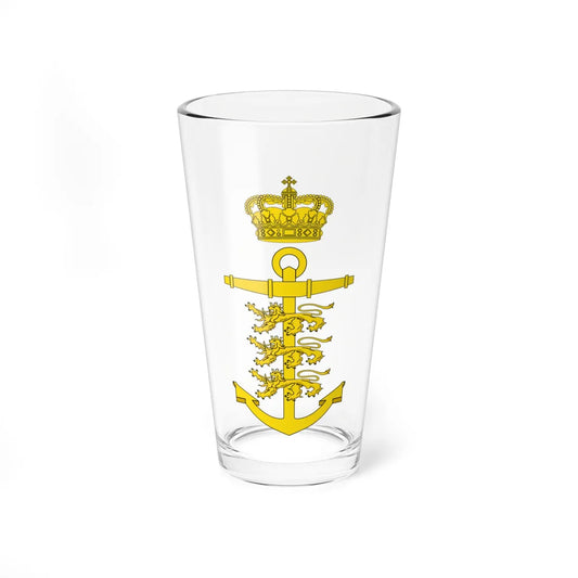 Emblem of the Chief of the Royal Danish Navy (Denmark) (Coat of Arms) Pint Glass 16oz 16oz - Go Mug Yourself